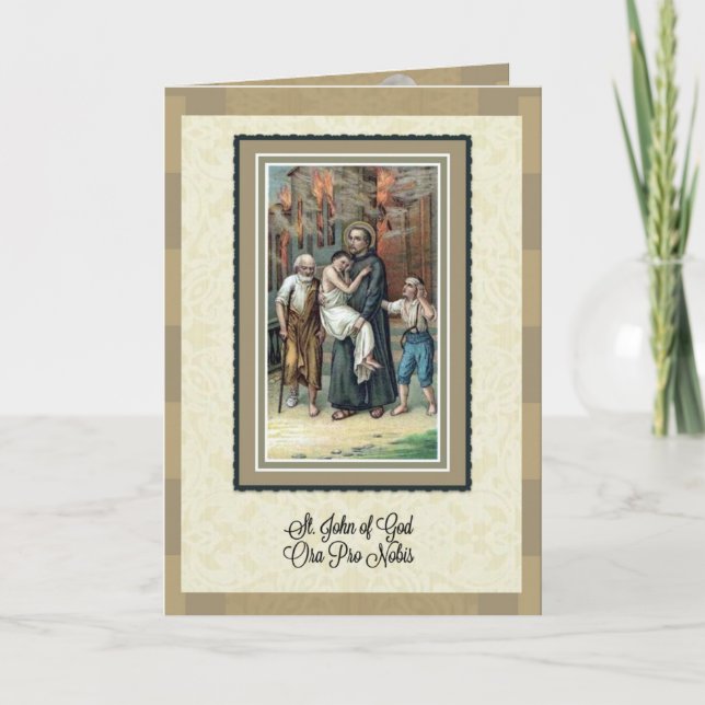 St. John of God Pray for Us Birthday Card (Front)