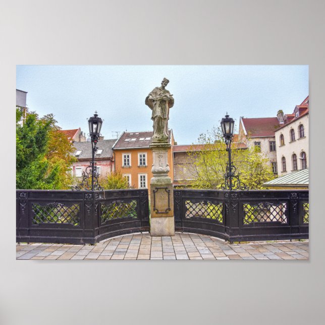 St. John of Nepomuk Statue, Bratislava, Slovakia Poster (Front)