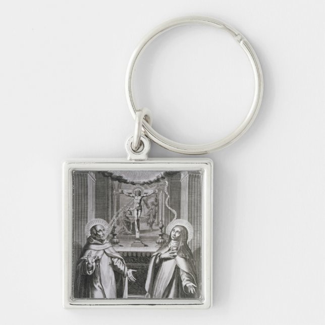 St. John of the Cross and St. Theresa of Avila Keychain (Front)