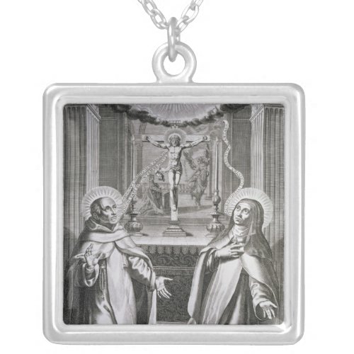 St John of the Cross and St Theresa of Avila Silver Plated Necklace