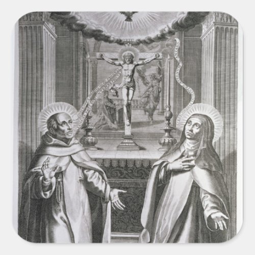 St John of the Cross and St Theresa of Avila Square Sticker