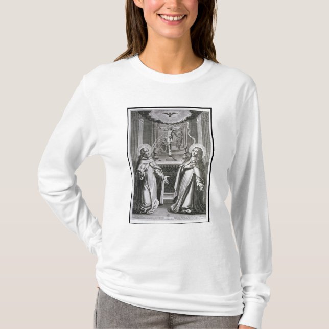 St. John of the Cross and St. Theresa of Avila T-Shirt (Front)