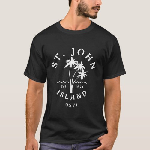 St John Original Virgin Islands Beach Novelty Art  T_Shirt