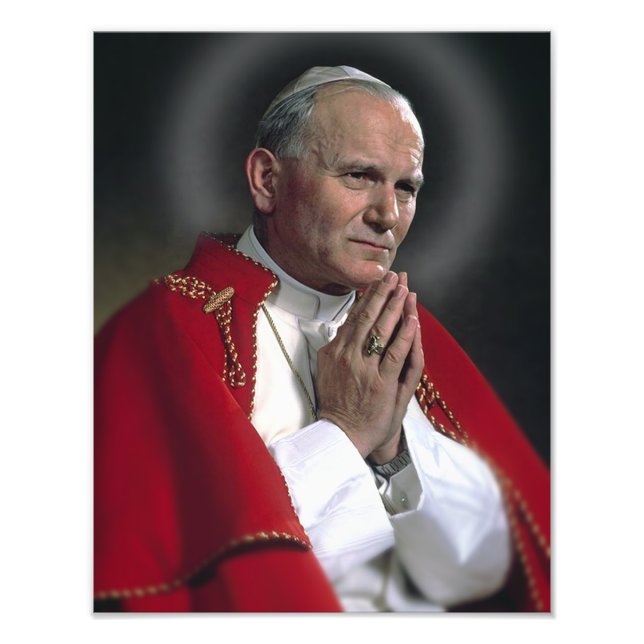 ST JOHN PAUL AT PRAYER PHOTO PRINT (Front)
