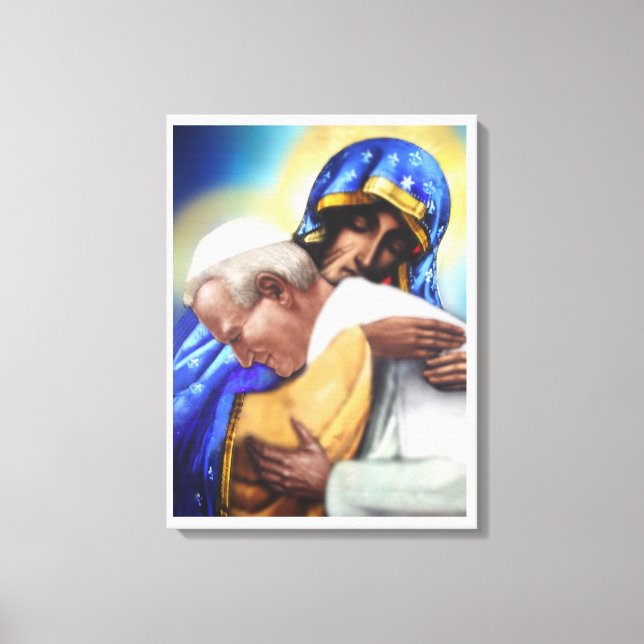 ST JOHN PAUL II AND OUR LADY CANVAS PRINT (Front)