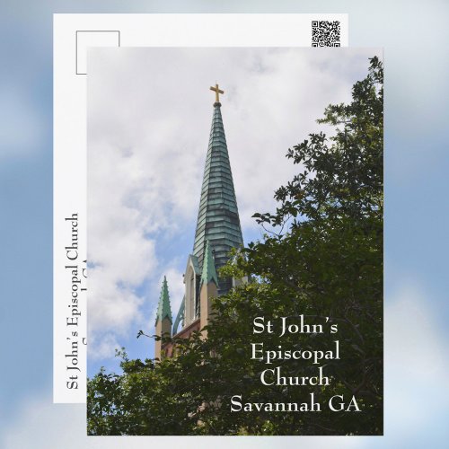 St Johns Episcopal Church Savannah Photographic Postcard