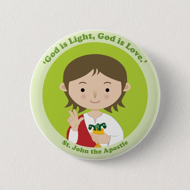 St. John the Apostle Pinback Button (Front)