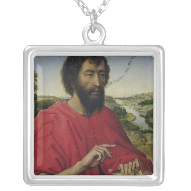 St. John the Baptist 2 Silver Plated Necklace (Front)