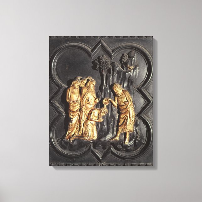 St. John the Baptist baptising in the River Canvas Print (Front)