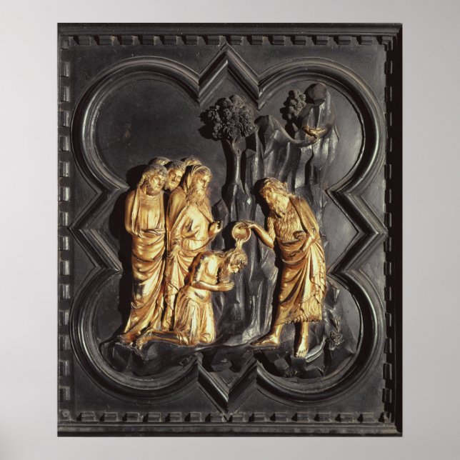 St. John the Baptist baptising in the River Poster (Front)