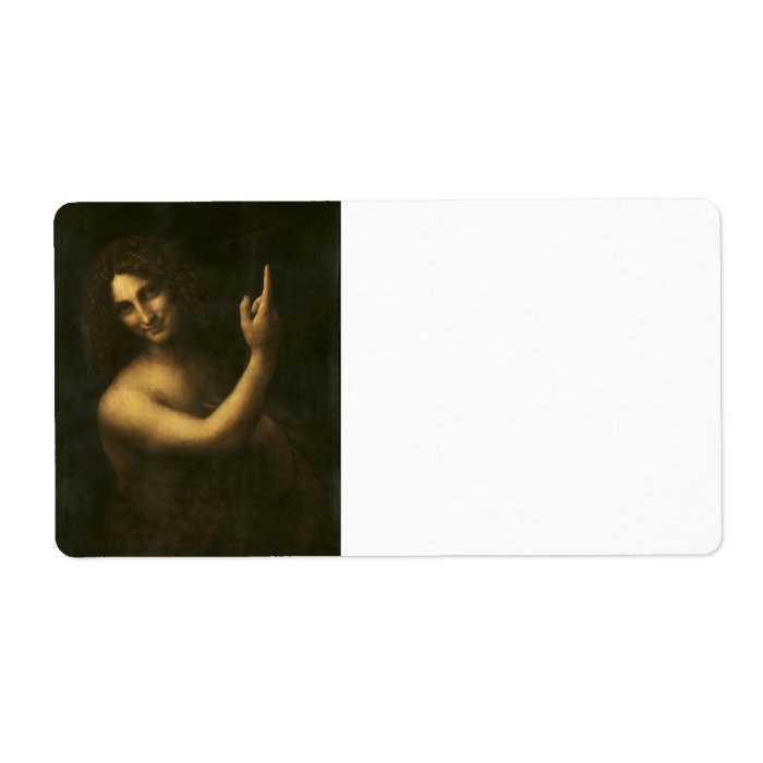 St John the Baptist by Leonardo da Vinci Shipping Labels