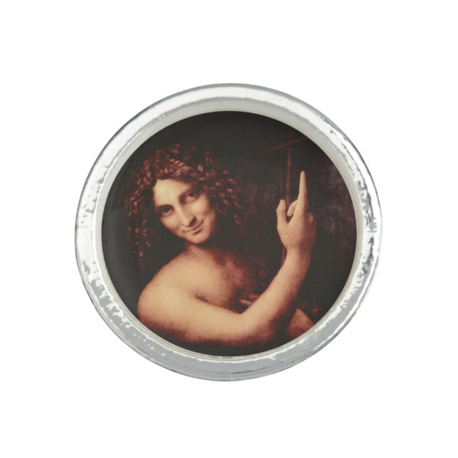 St John the Baptist by Leonardo daVinci Ring (Front)