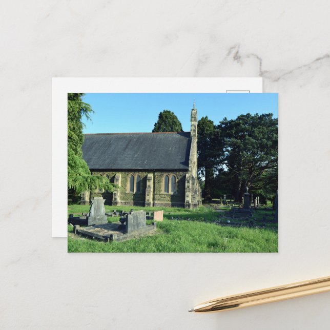 St John the Baptist Church, Rogerstone Postcard (Front/Back In Situ)