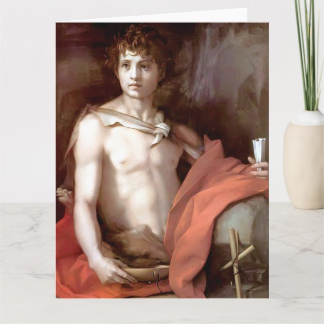 St John the Baptist Fine Art Greetings Card (Front)