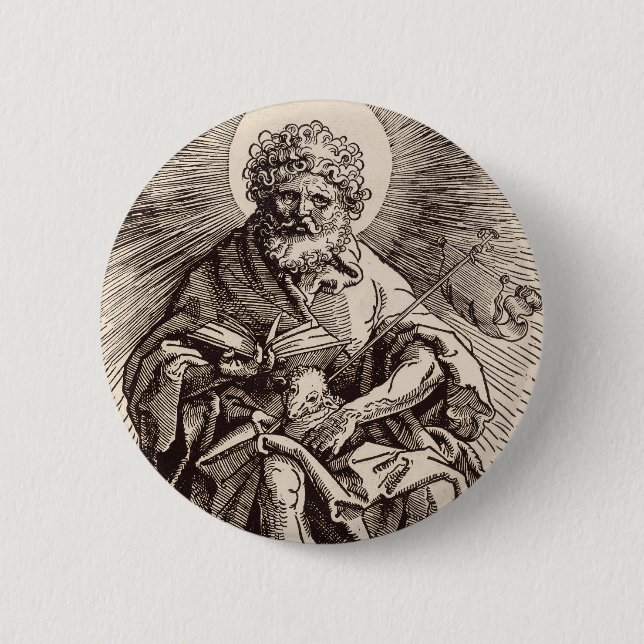 St. John the Baptist Holding the Lamb  Button (Front)