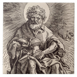 St. John the Baptist Holding the Lamb Ceramic Tile