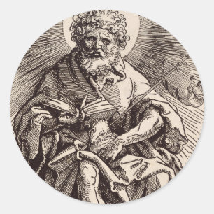 St. John the Baptist Holding the Lamb Classic Round Sticker