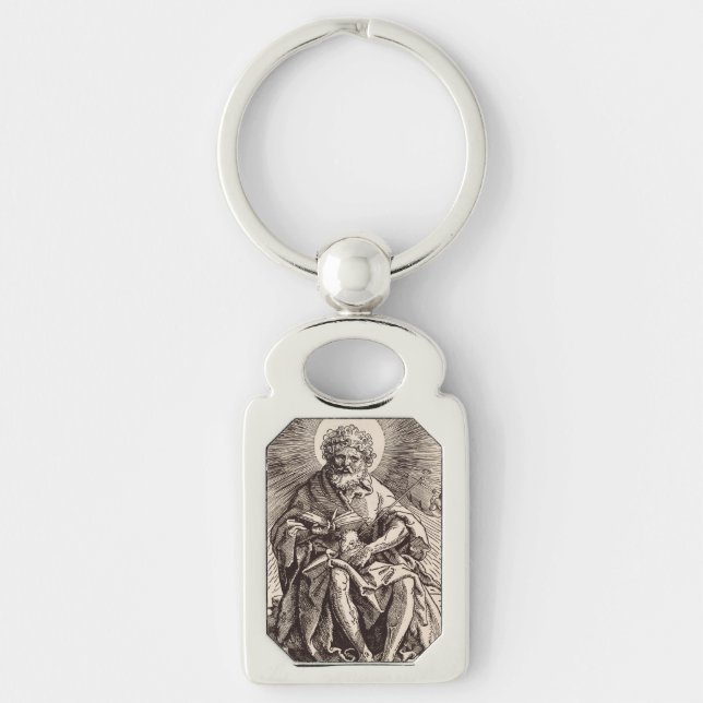 St. John the Baptist Holding the Lamb  Keychain (Front)