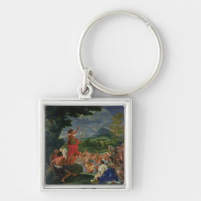 St. John the Baptist Preaching, painted before 169 Keychain (Front)