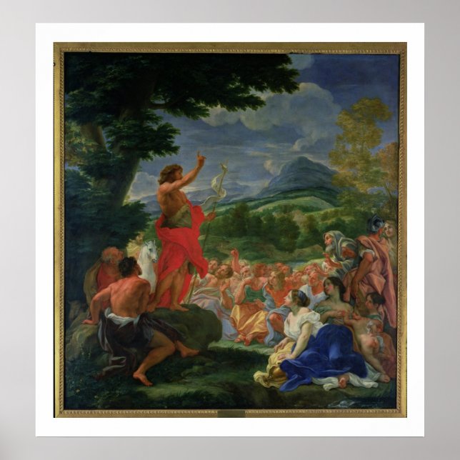 St. John the Baptist Preaching, painted before 169 Poster (Front)