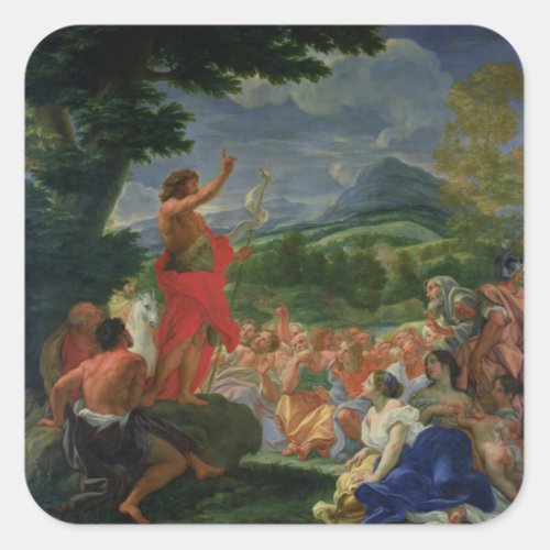 St John the Baptist Preaching painted before 169 Square Sticker