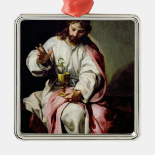 St. John the Evangelist and the Poisoned Cup Metal Ornament