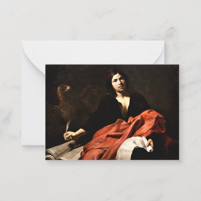 St. John the Evangelist, fine art painting Note Card (Front)