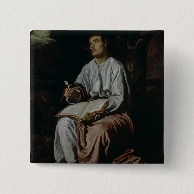 St. John the Evangelist on the Island of Pinback Button (Front)