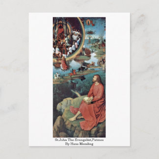 St.John The Evangelist,Patmos By Hans Memling Postcard