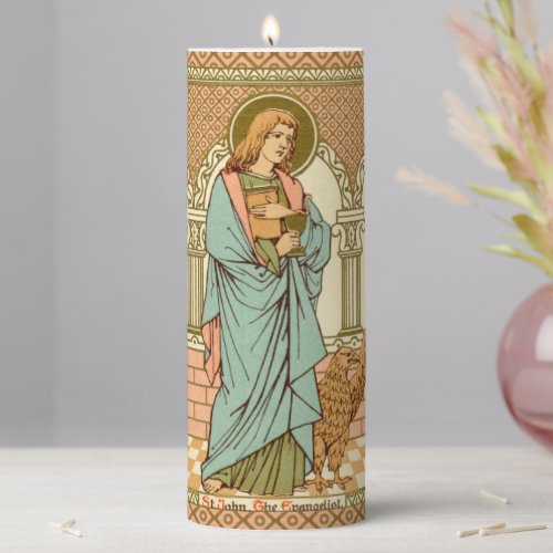 St John the Evangelist RLS 07 3x8 Pillar Candle