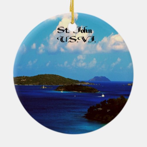 StJohn USVI Ceramic Ornament