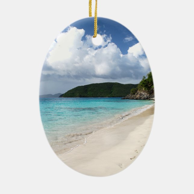 St. John US Virgin Islands Ceramic Ornament (Back)