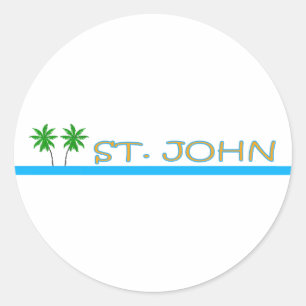 St. John, US Virgin Islands Classic Round Sticker