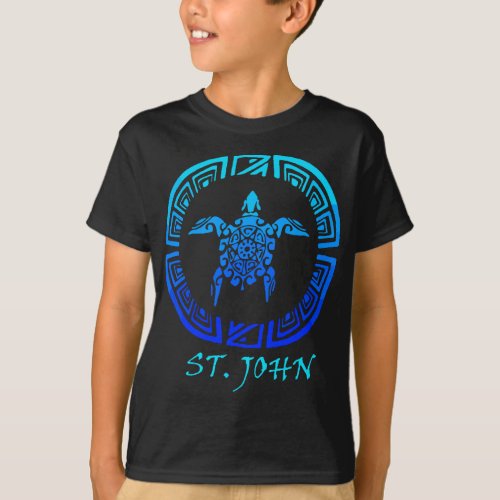 St John USVI Caribbean Vintage Retro Throwback V T_Shirt