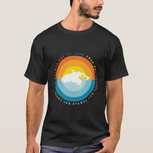 St John Usvi Cruz Bay Caneel Bay Graphic T_Shirt