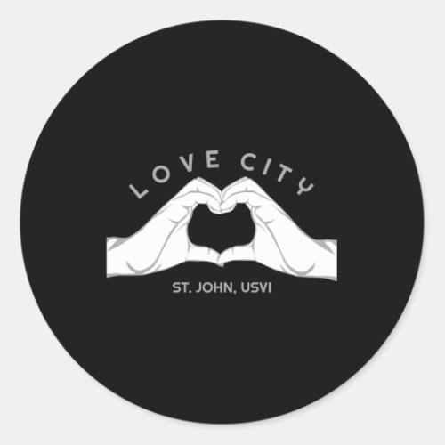 St John Usvi Love City Classic Round Sticker