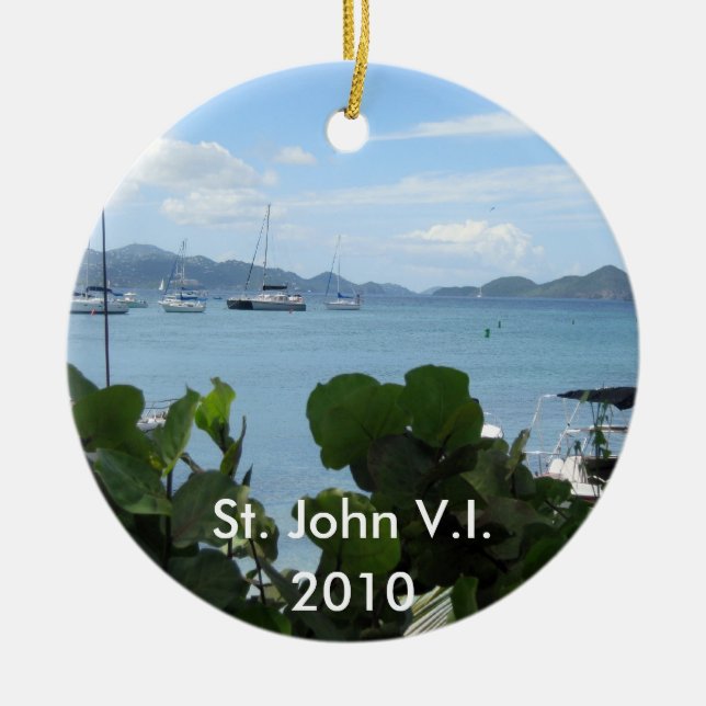 St. John V.I., 2010 Ceramic Ornament (Front)