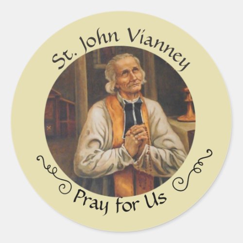 St John Vianney Feast Aug 4 Classic Round Sticker