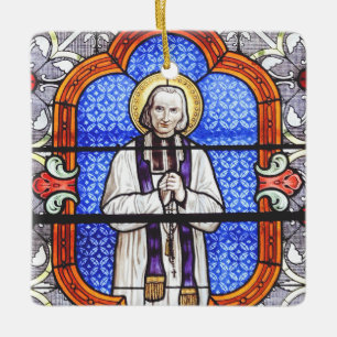 St. John Vianney Patron Saint of Parish Priests Ceramic Ornament