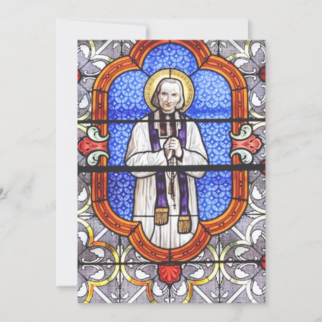 St. John Vianney Patron Saint of Parish Priests Holiday Card (Front)