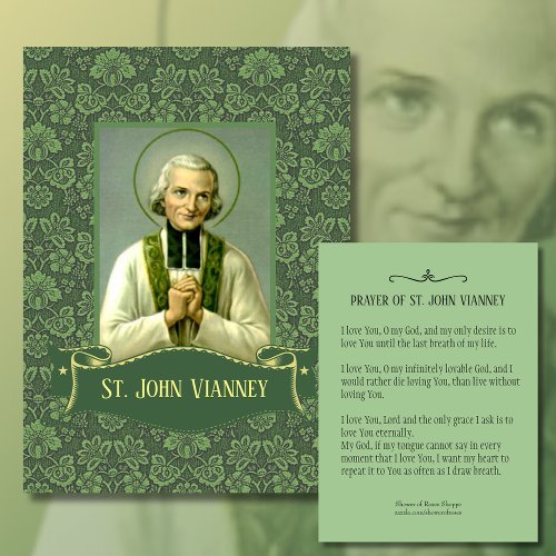 St John Vianney Priest Holy Cards