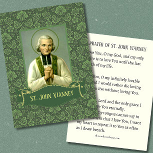 St. John Vianney Priest Prayer Card
