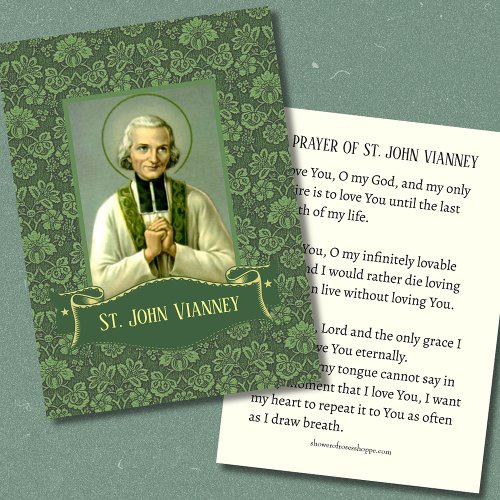 St John Vianney Priest Prayer Card 