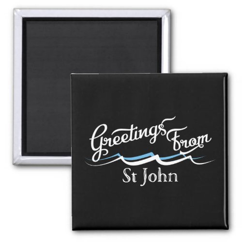 St John Water Waves Magnet