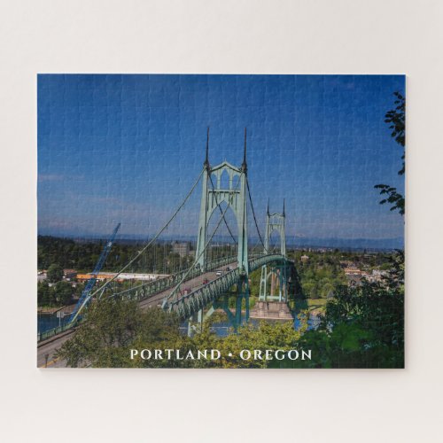 St Johns Bridge  Portland Oregon Jigsaw Puzzle