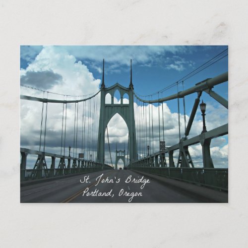 St Johns Bridge Portland Oregon Postcard