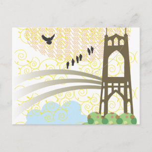 St. Johns Bridge Portland Postcard