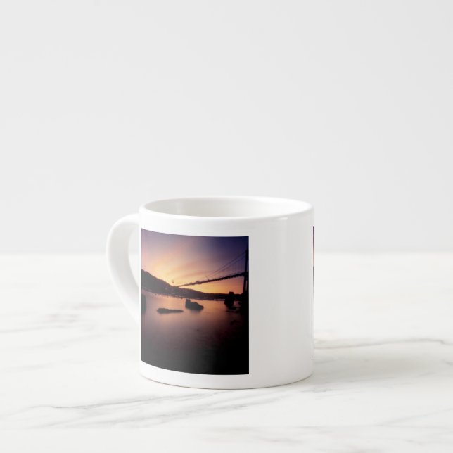St Johns Bridge Sunset Espresso Cup (Front Left)