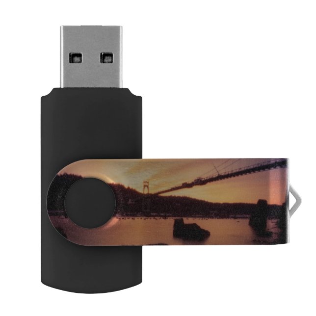 St Johns Bridge Sunset USB Flash Drive (Opened)