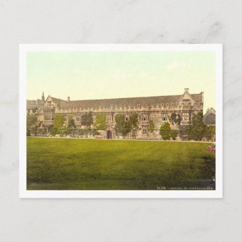 St Johns College Oxford England Postcard